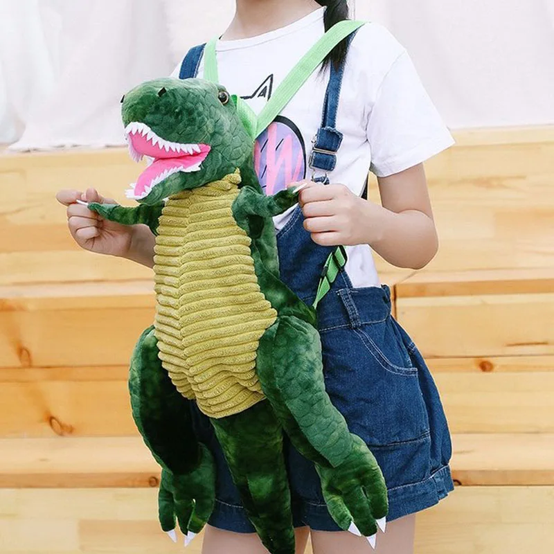 

Fashion parent-child Creative 3D Dinosaur Backpack Cute Animal Cartoon Plush Backpack Dinosaurs Bag for Children Kids Gifts