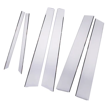 

6PCS/SET Car Pillar Post Trim Door Strip Styling Chrome Stainless steel fit for Honda Accord 2003 2004 2005 2006 2007