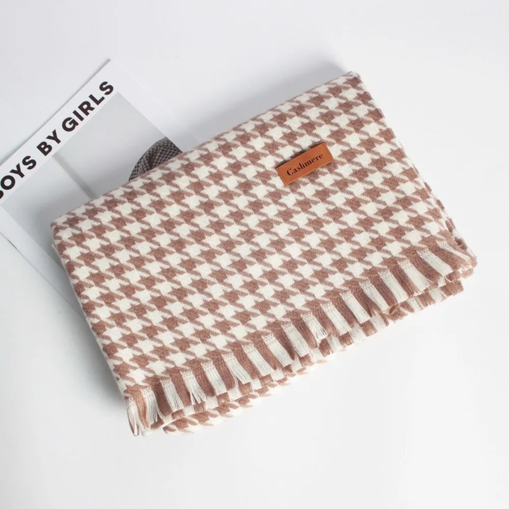 

NEW Fashion Cashmere Women Plaid Scarf Winter Warm Shawl and Wrap Bandana Pashmina Long Tassel Female Foulard Thick Blanket