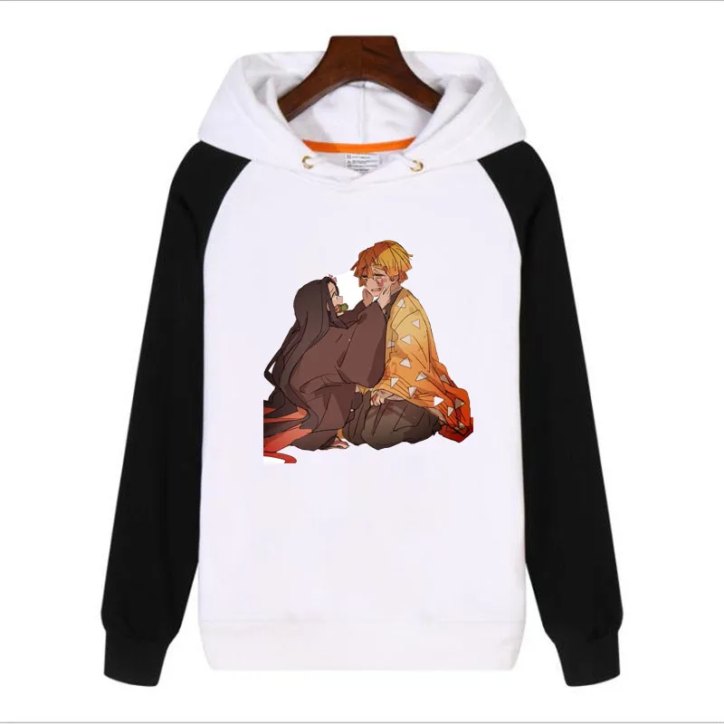Толстовка для мужчин и женщин, аниме, Demon Slayer: Kimetsu no Yaiba, косплей, Kamado Nezuko, Женская японская одежда, косплей, костюм, парики - Цвет: Темно-серый