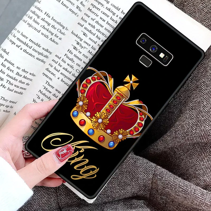 A2 Роскошный бренд King queen мягкая пара задняя крышка чехол для телефона для samsung Galaxy S7 Edge S8 S9 S10 Plus Note 8 9 10 чехол - Цвет: A2