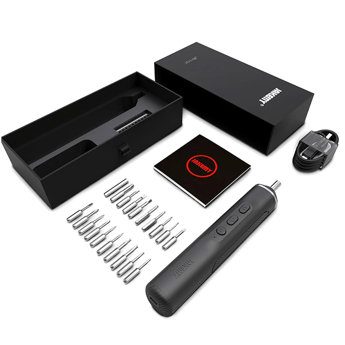 

Mini Electric Screwdriver Portable Electric Screwdriver Set Built-In 2000mAh Battery With 20 Driver Bit And USB Cable