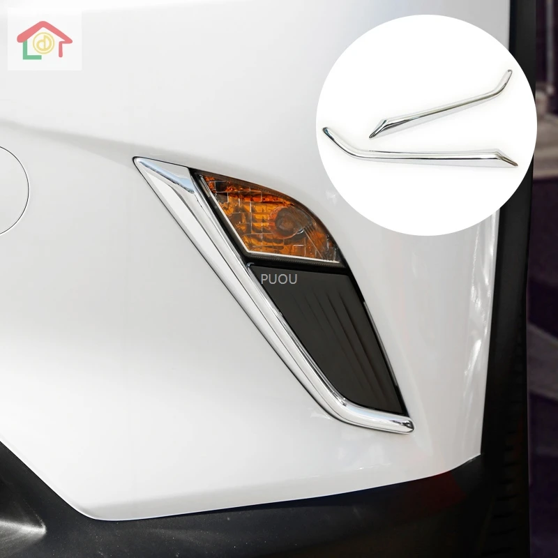 ABS Chrome Front Down Head Fog Light Foglight Lamp Eyelid Eyebrow Cover Trims For Mazda CX-3 CX3 2015 2016 2017 2018 | Автомобили и