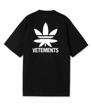 

2020ss Summer Sup Vetements Leaf Logo Printed Short Sleeve Women Men T shirts tees Men Cotton T shirt Vetements Oversized Tops