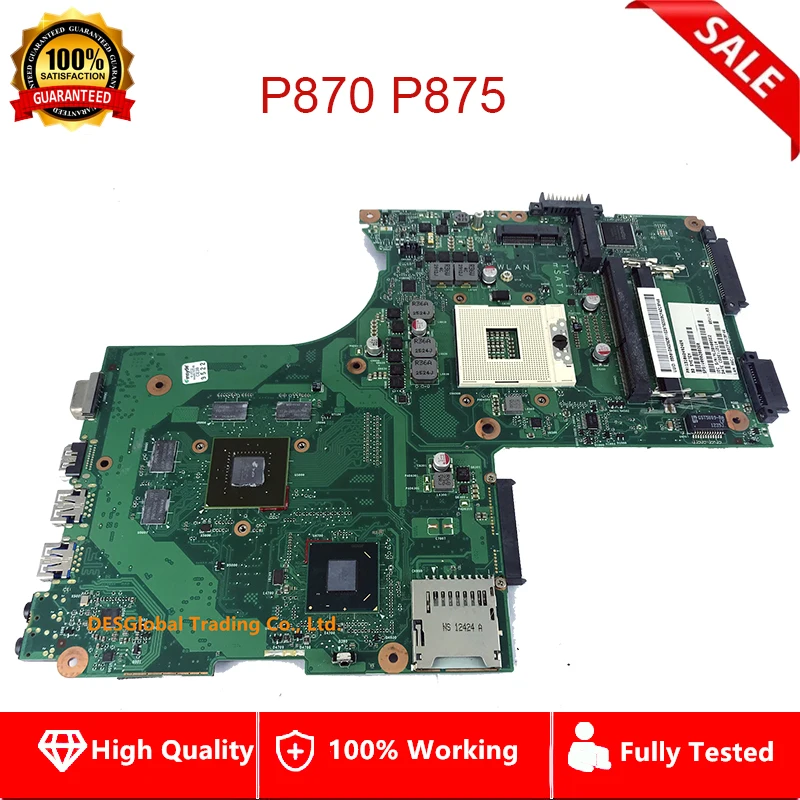 

For Toshiba Satellite P870 P875 Laptop Motherboard Mainboard GL10FG 6050A2492401-MB-A02 Fully Tested Fast Shipping