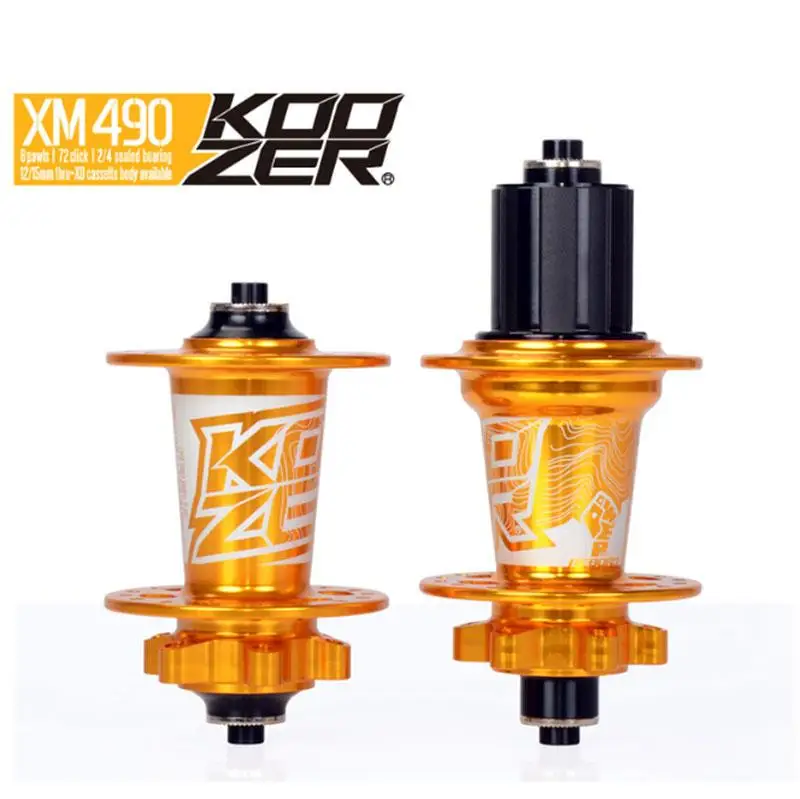 Ступица для горного велосипеда Koozer XM490, 4 подшипника, MTB, задняя 10*135 мм, QR 100*15 12*142 мм, через 32 отверстия, дисковый тормоз, велосипедная ступица