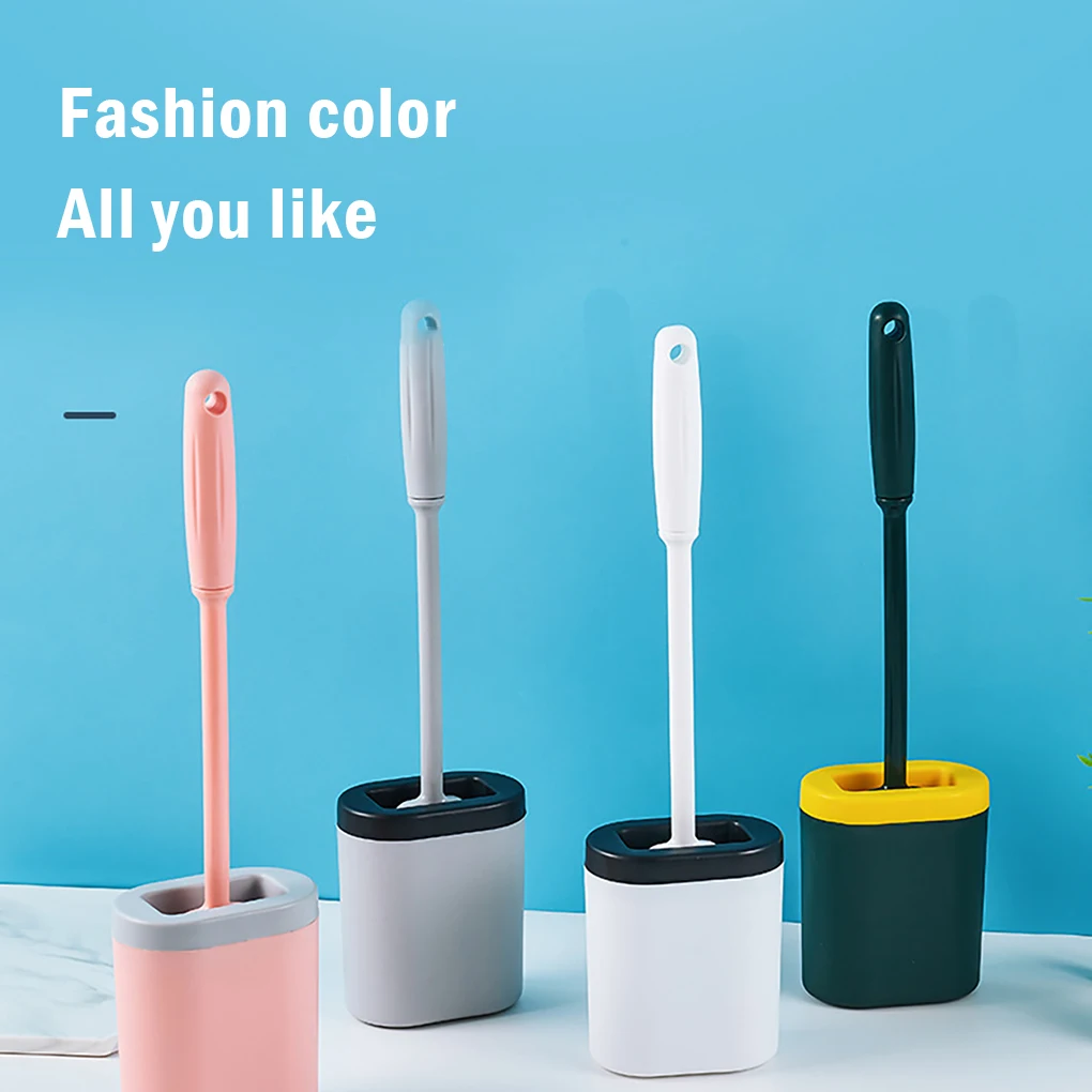 

Toilet Brush Long Handle U-Shaped Non-Slip Rubber Head Bathroom Accessorie Brush Lavatory Cleaning Tool Wall Mounted New Upgrade