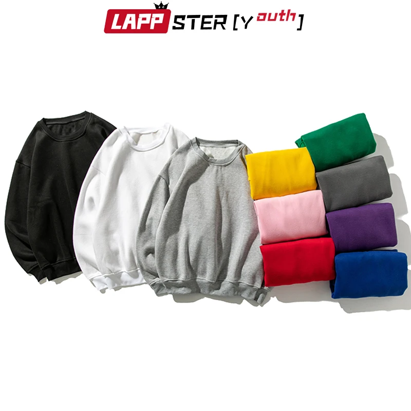 Oversized Hoodies Sweatshirts Japanese Streetwear Korean-Fashions Graphic Solid-Fleece