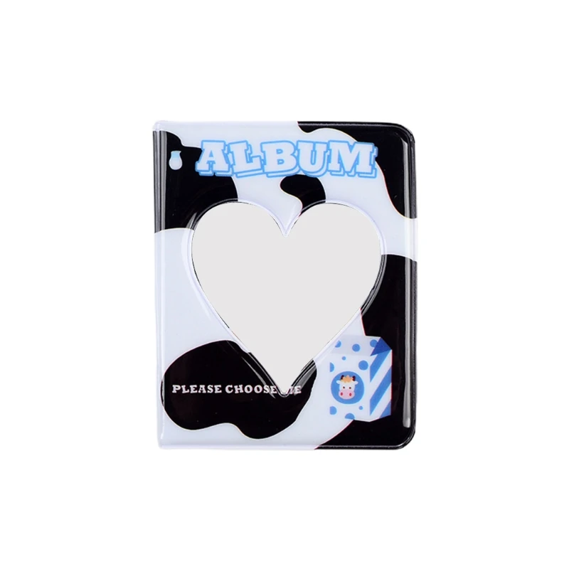 3 Inch 36 Pockets PVC Photo Album Hollow Heart Interstitial Case for Name Card Mini Scrapbooking Storage Wedding Gift
