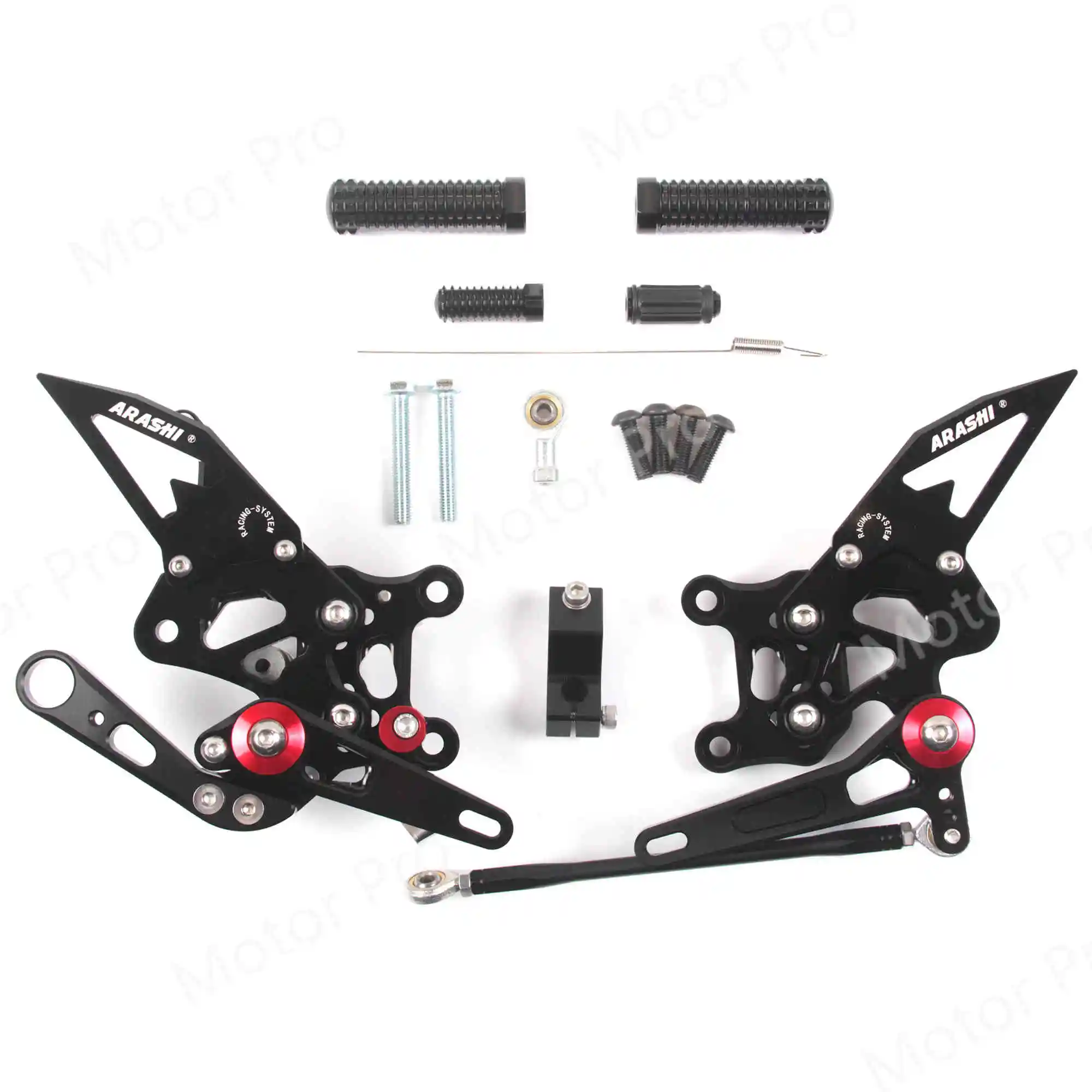 Регулируемые подножки для Aprilia RSV4 R FACTORY 2009-2012 аксессуары для мотоциклов подножки Rearsets 2010 2011 CNC алюминий - Цвет: 2.0 Black