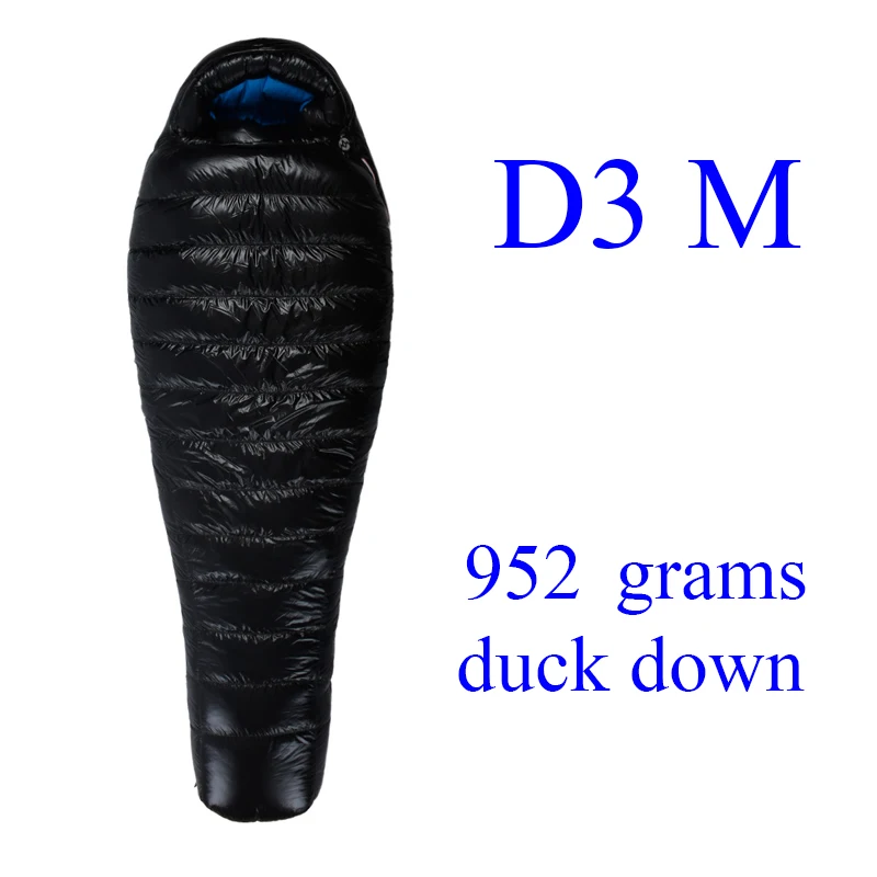 D3 M Black Aegismax D2/D3/D4/D5 открытый белый утиный пух Зимний Мумия спальный мешок UL серии - Цвет: D3 M Black