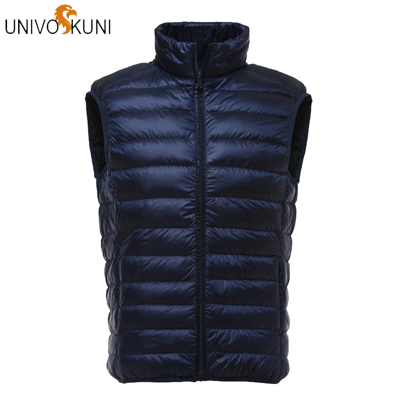 UNIVOS KUNI Новинка осени зимы 2019 модная повседневная мужская куртка жилет 90% белый