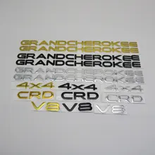 Emblema para Jeep Grand Cherokee Patriot Wrangler Compass Renegade 4X4 CRD V8, para guardabarros trasero