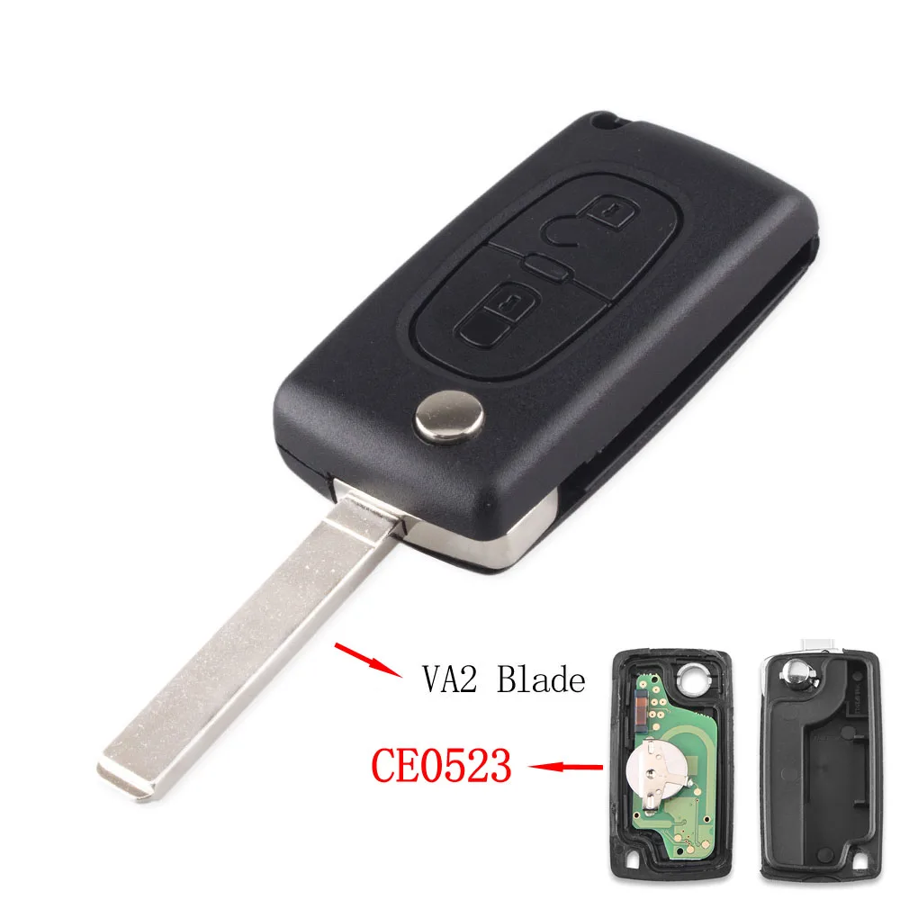 KEYYOU 434 МГц спросить флип пульт ДУ для ключей для peugeot 107 207 307 308 407 607 для Citroen C2 C3 C4 C5 C6 C8 Xsara Picasso - Цвет: CE0523 VA2 Blade
