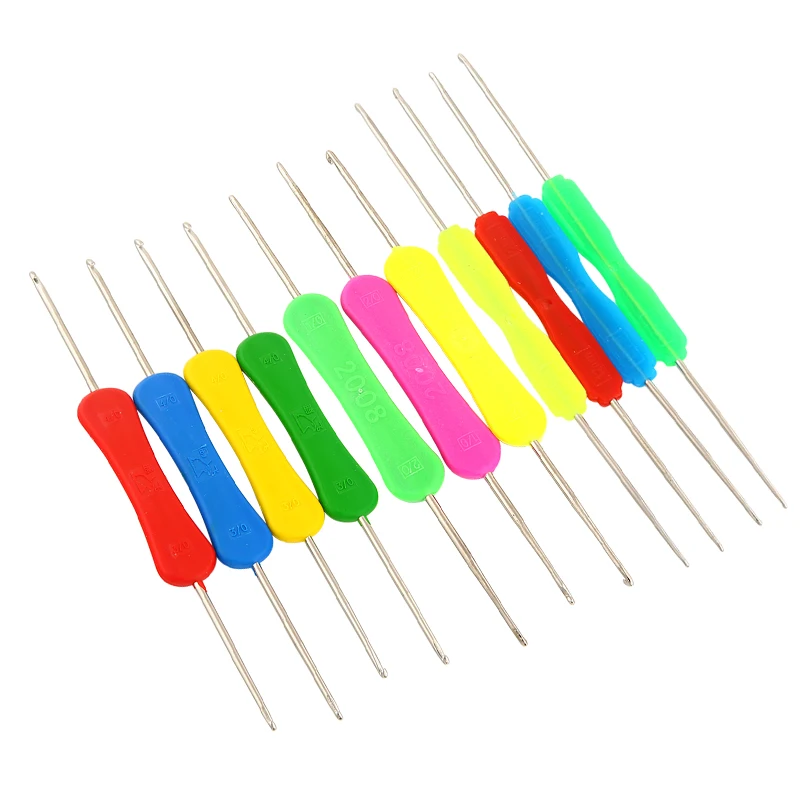 

2 sizes in 1 hook MXZ7 Yarn Knitting Needles Crochet Hook Craft Kit Knitting Accessories Sewing Tools