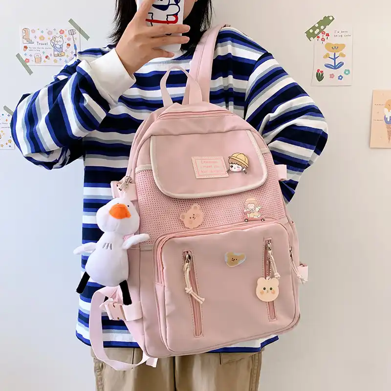 韓国語バージョンの原宿ファッションレザーガールリュック学生大容量新しい多機能ランドセルすべてマッチパッケージ バックパック Aliexpress