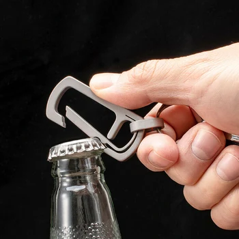 

Practical DIY Titanium Alloy Carabiners Hook Buckle Outdoor Portable Lightweight Mini Keychain