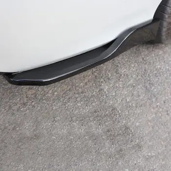 

Car Rear Bumper Skirt Spoiler Side Wing Trims Decal Carbon Fiber Black