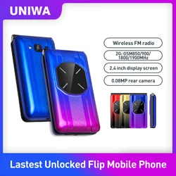 UNIWA K666 Big Push-Button GSM Senior Phone Dual Sim FM Radio Hebrew Keyboard Russian Flip Phone Elderly Clamshell Cellphone