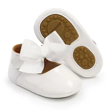 

Baby Girls Moccasins Shoes PU Leather Princess Newborns Bow-knot Shoes Infants Crib Soft Shoe Sneakers First Walkers