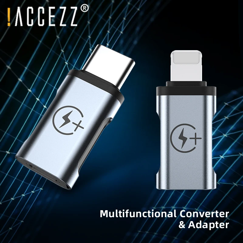 ! Переходник ACCEZZ со штекером OTG на штекер Type-C для iPhone 11 Pro Max USB C Штекерный Разъем