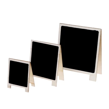 

Blackboard Message Board Stationery Office Supplies Size L 18*15CM Desktop Writing Boards Wood Tabletop Chalkboard Double Sided