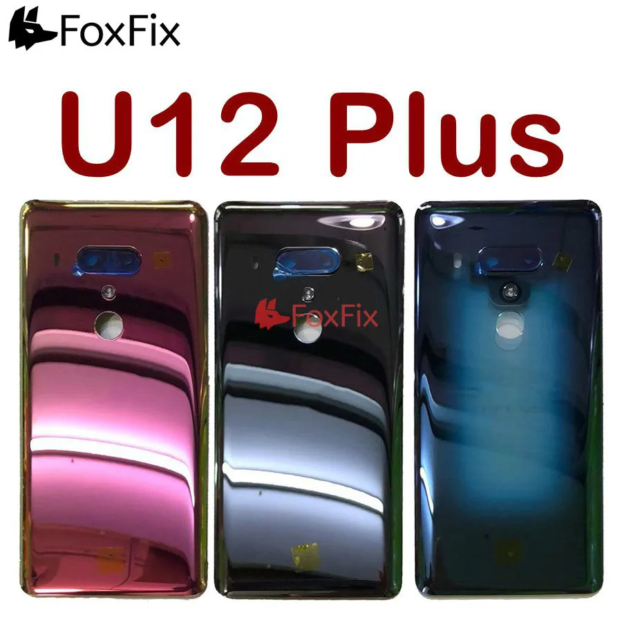 Для htc U12 Plus Крышка батарейного отсека задняя стеклянная задняя дверь корпус чехол для htc U12 Plus Крышка батарейного отсека с Замена объективов камеры