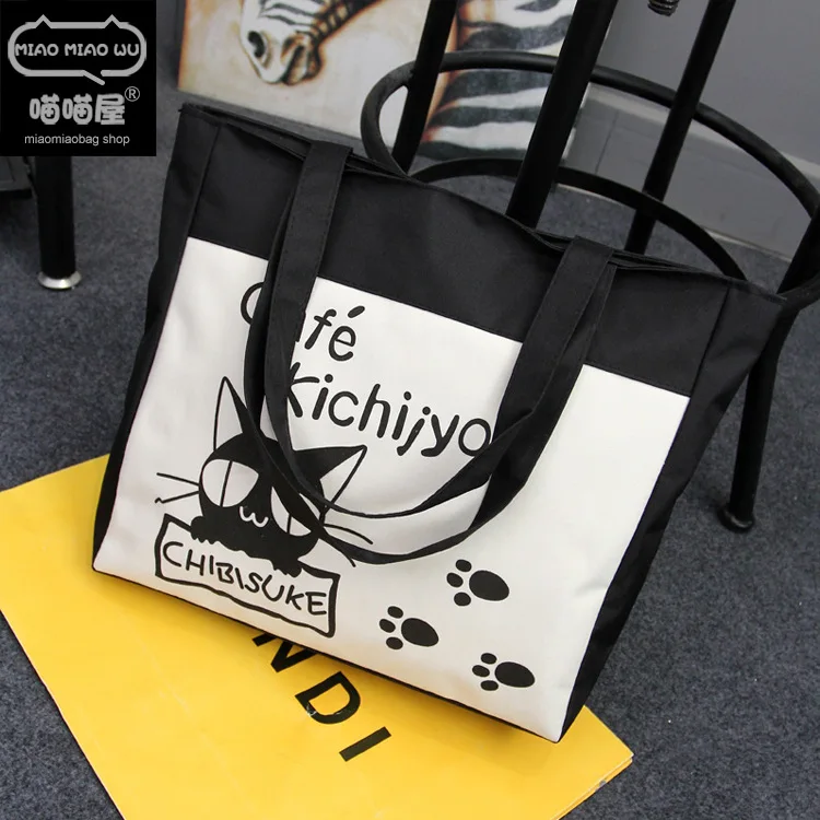 

Cartoon Printed Nylon Waterproof Single-shoulder Bag Simple Fashion Large Capacity Casual One-Shoulder Handbag