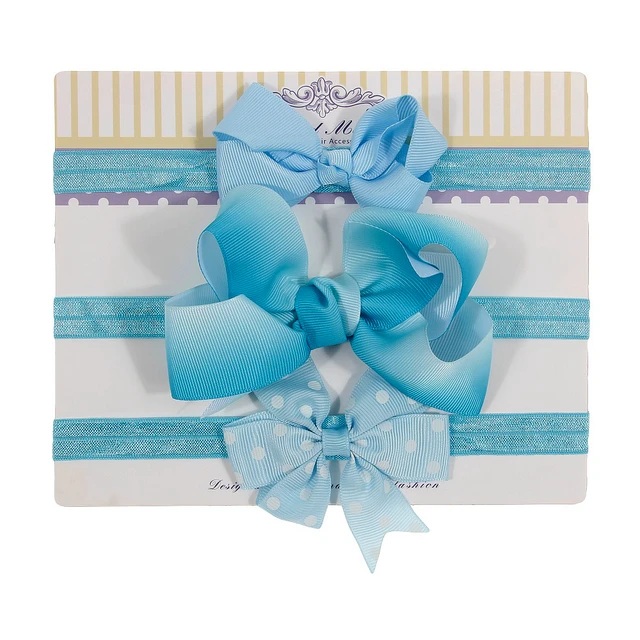 New 3pcs/lot Sequin Felt Bow Lotus Flower Elastic Headbands Kids Photography Props Baby Girls Cute Headwear Christmas Gift Sets 23