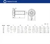 20 штук M3 M4 M5 M6 304 Нержавеющая сталь полукруглые разноцветные плоские с кнопка фланец головки с шайбой внутренний шестигранный Набор торцевы... ► Фото 3/3