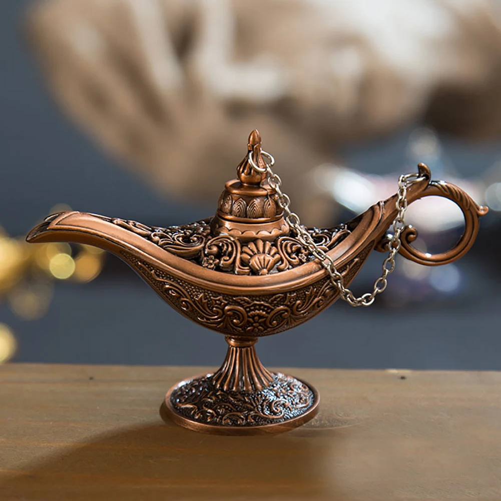 Винтажная лампа Aladdins, чайный горшок из цинкового сплава, для офиса, дома, рабочего стола, коллекция, плита для дома, креативная Ароматерапия