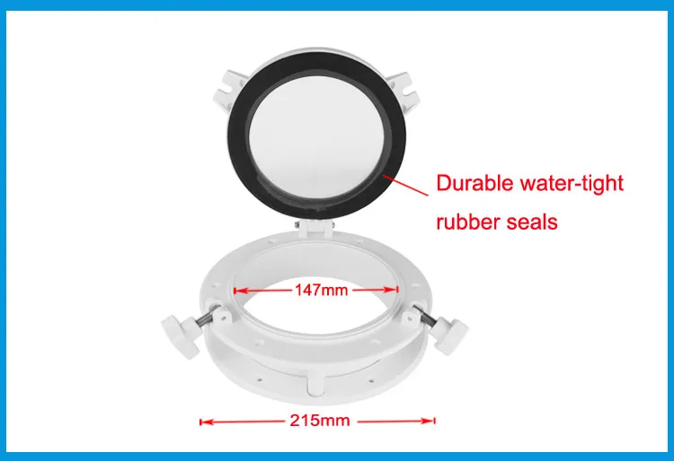 215 мм Морская Лодка Яхта RV порт отверстие ABS пластик круглые люки порт огни замена окна порт отверстие порт свет