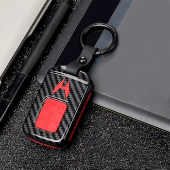 

Car Carbon Fiber Silicone Key Case Cover For Honda Accord Civic10th Gen JADE VEZEL CRIDER CRV Matte Shell Bag Car Accessories