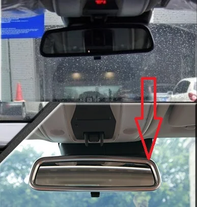 ABS chrome/carbon Car inner rearview mirror decoration frame cover For VOLVO S40 S60 S60L S80L V40 V60 XC60 accessories styling