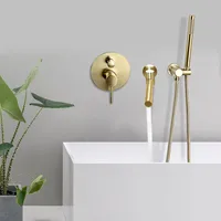 ก๊อกน้ำอ่างอาบน้ำสีทองขัดเงา ก๊อกผสมอ่างอาบน้ำในห้องน้ำ ก๊อกน้ำอาบน้ำทองเหลืองติดผนัง ชุดก๊อกน้ำอาบน้ำสีดำติดผนัง 3