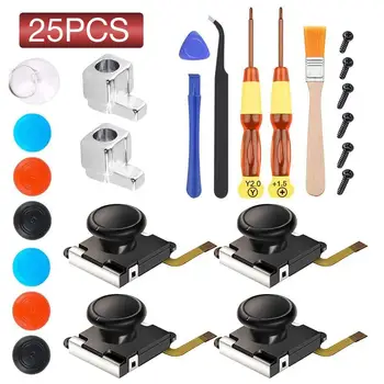 

25 In 1 Joystick Thumb Sticks Sensor Replacements Accessories For Nintend Switch Joy Con Controller