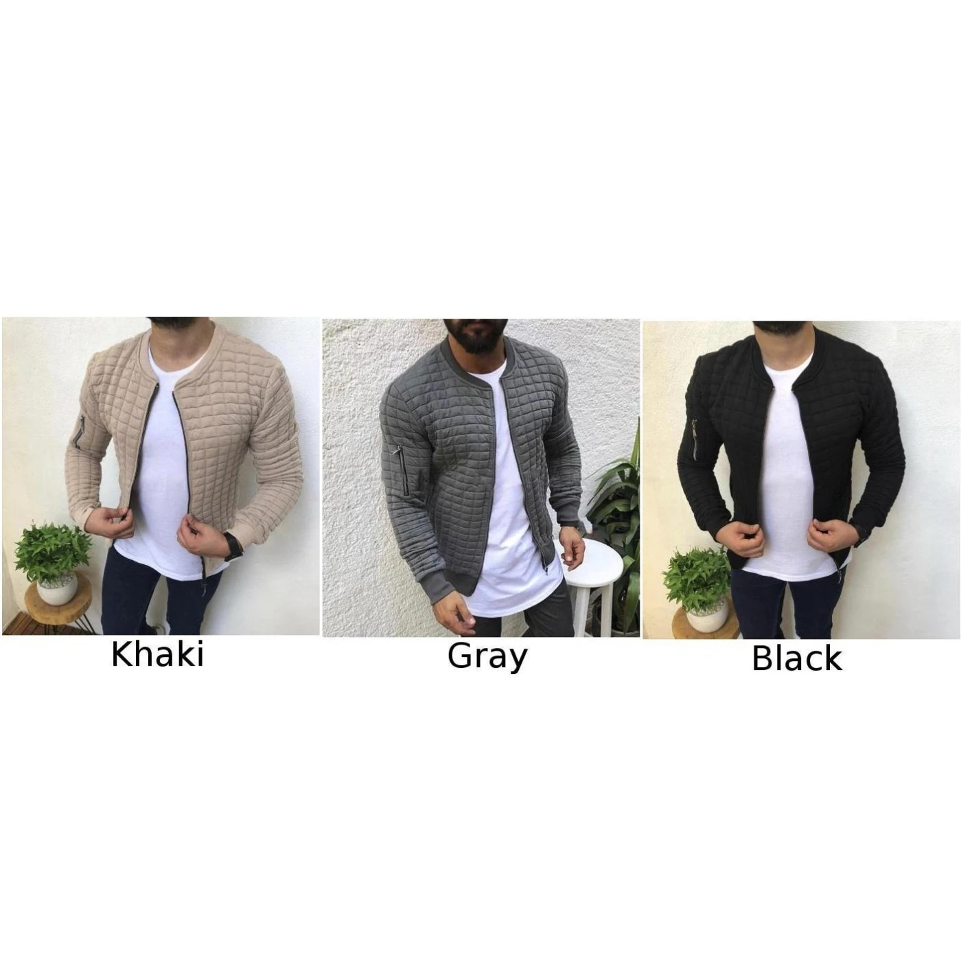 Men Coat Jacket Autumn Solid Tops Fashion Winter Long Sleeve Overcoat Slim