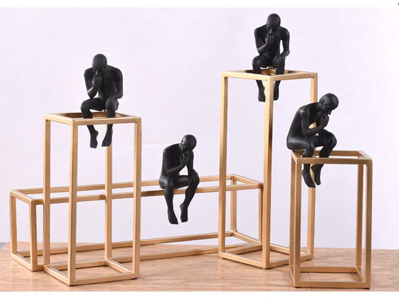 Украшения для дома статуя Thinker креативные мягкие декоративные резиновые Thinker железный каркас гостиная украшение для телевизора