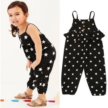 

2020 Summer Kids Toddler Baby Girls Sleeveless Bandage Rompers Jumpsuit Overalls Infant Girl Cotton Playsuit Clothes Girl Outfit