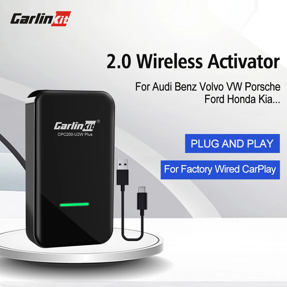Carlinkit  Wireless Carplay Activator For Audi Benz VW Volvo Original Car iPhone Wireless Connect Dongle Apple Plug & Play