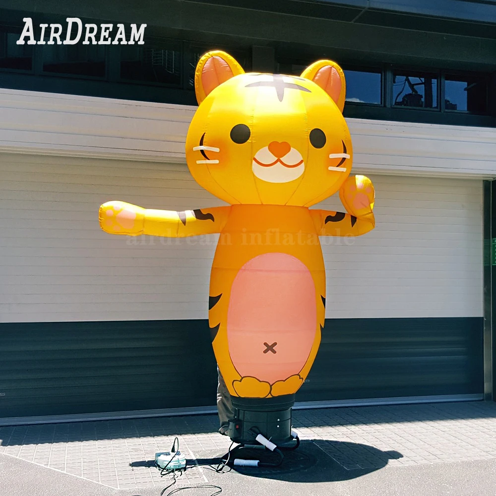 High quality Customed inflatable cat air dancer  animal cartoon Outdoor advertising welcomes air dancers 3