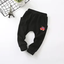 6878 г. Весенние детские хлопковые шаровары с гусеничным принтом; Детские удобные брюки