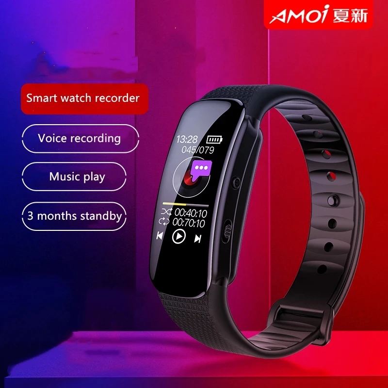 Digital voice Recorder activated Audio recording Smart watch bracelet sport wristband Dictaphone Portable mp3 music player | Электроника