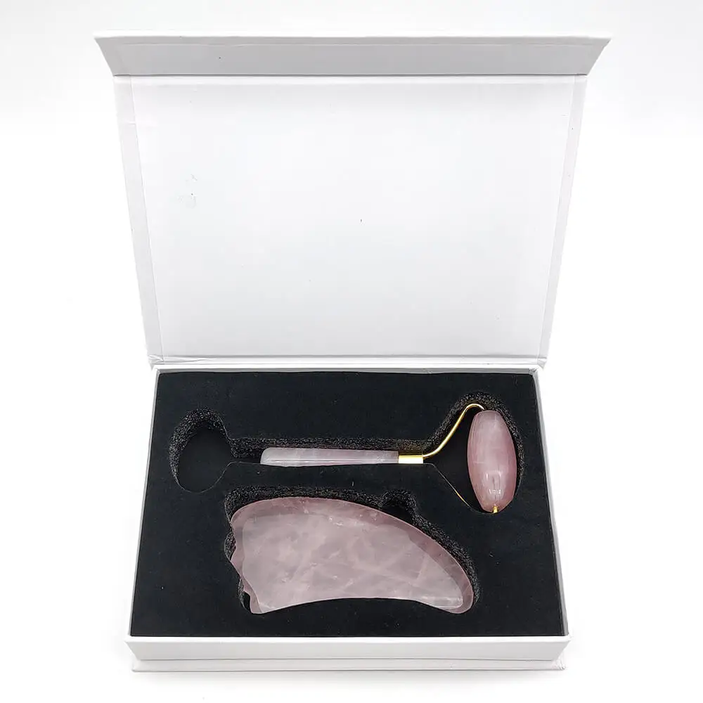 Натуральный нефритовый ролик для тонкой подтяжки лица Инструменты для похудения лица Gua Sha камень Guasha Массажер красота против старения морщин коробочка для удаления