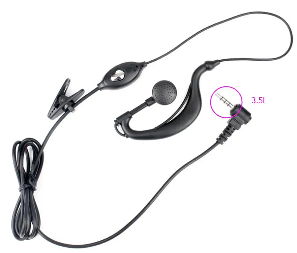 50 шт. наушники гарнитура для Bf-T1 UHF400-470 20CH портативный Ham FM CB радио портативный приемопередатчик