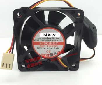 

For Emacro For EVERCOOL EC6025H12C DC 12V 0.2A 3-wire 60x60x25mm Server Cooling Fan