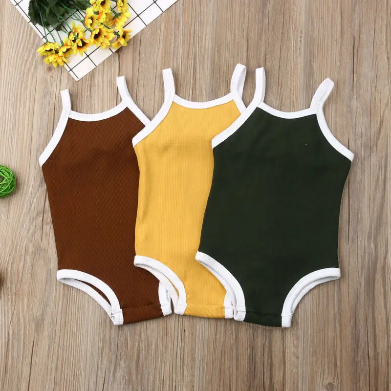 1 4T Toddler Halter Bodysuit Baby Girl Casual Pure Camisole Vest
