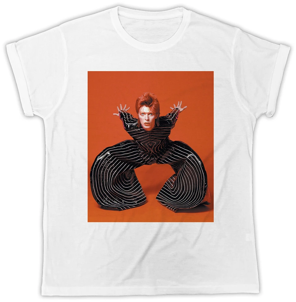 DAVID BOWIE оранжевая футболка с постером новая дизайнерская летняя коротким рукавом