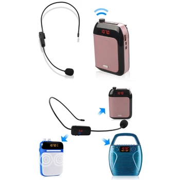 

2018 FM Wireless Microphone Headset Megaphone Radio Mic for Loudspeaker Teaching