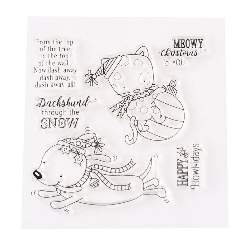 

2020 New Christmas Squirrel Silicone Seal Stamp Scrapbooking Embossing Photo Album Card